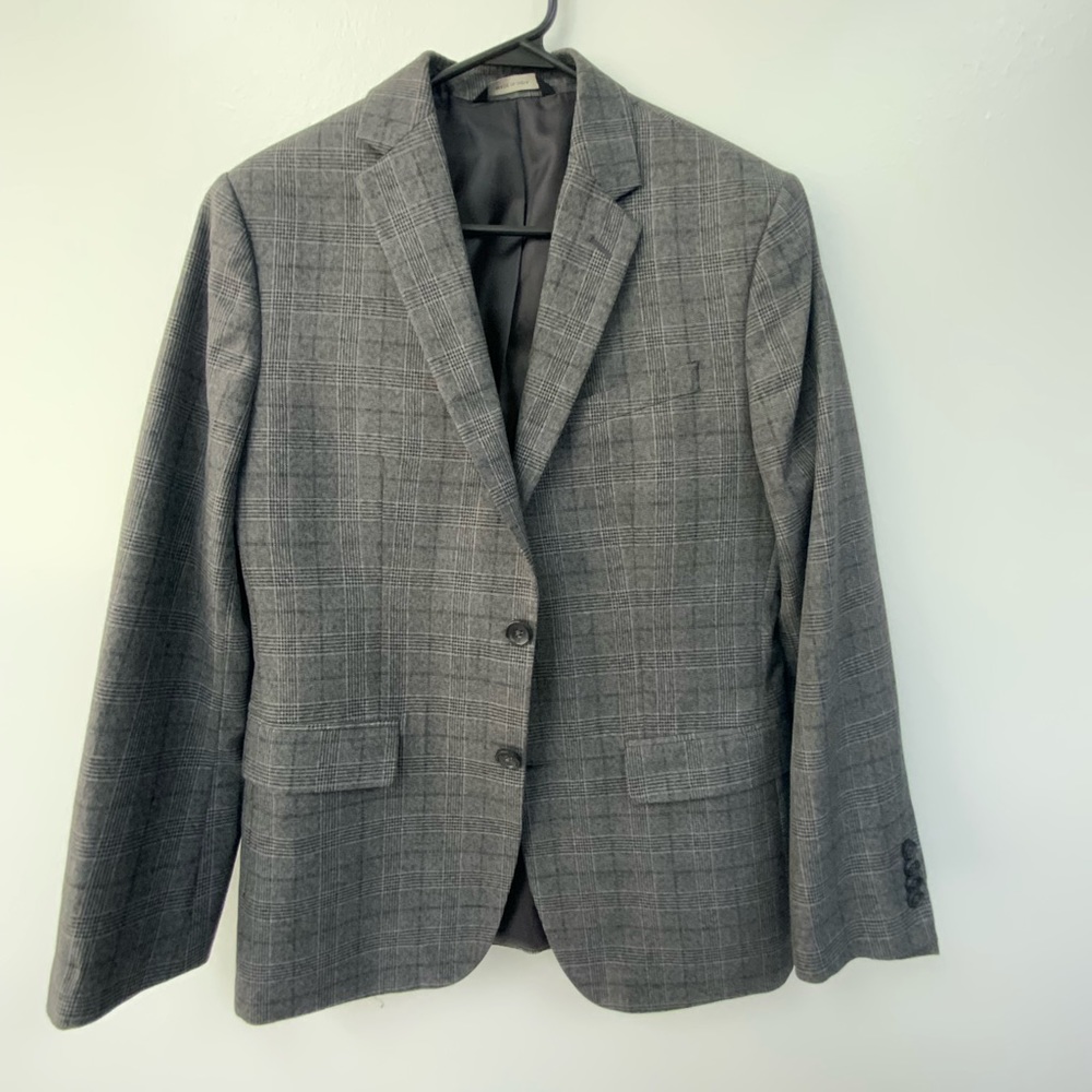 BANANA REPUBLIC grey patterned blazer. Slim fit.